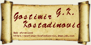 Gostimir Kostadinović vizit kartica